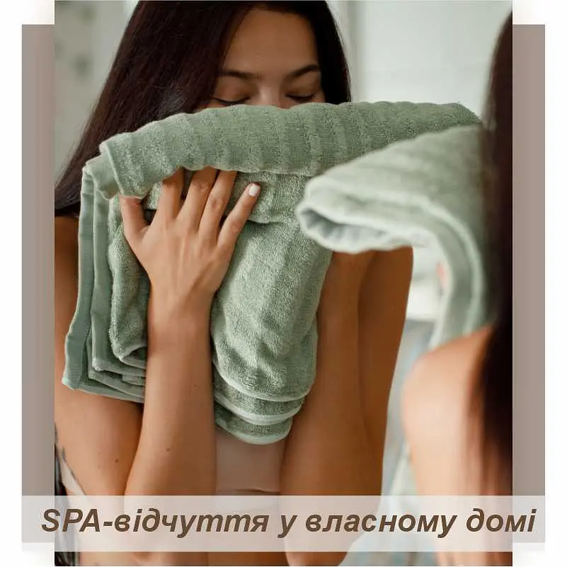 Набор полотенец Lovely Svi 3 шт.: 70 x 140 см, 50 x 90 см, 33 x 33 см Зеленый (701404) - фото 3