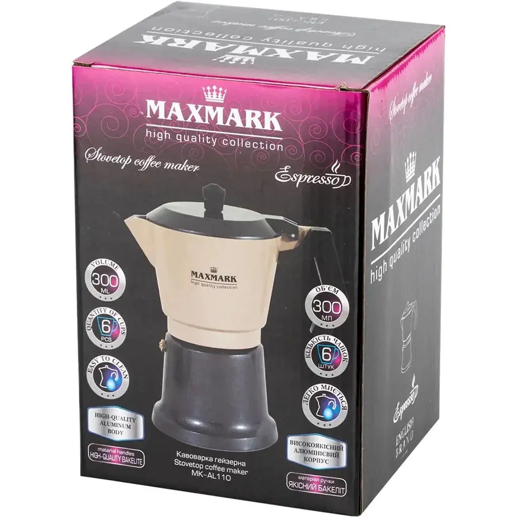 Кавоварка гейзерна Maxmark MK-AL4110 (300 мл) - фото 7