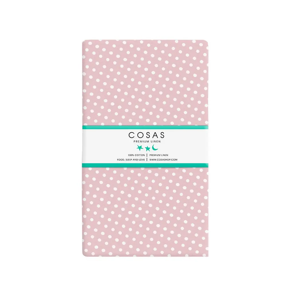 Набір простирадло на резинці 140х200 BEIGE / DOTS ROSE COSAS (4822052058602) - фото 9