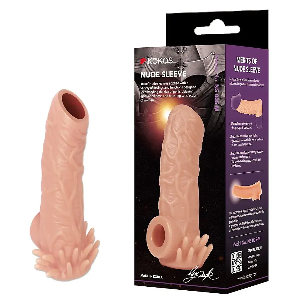 Насадка на член Kokos Nude Sleeve NS 005, M - фото 11
