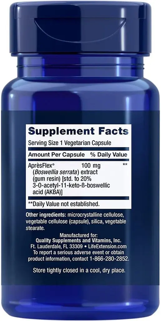 Экстракт босвеллии Life Extension 5-Lox Inhibitor, 60 вегакапсул для поддержки суставов - фото 2