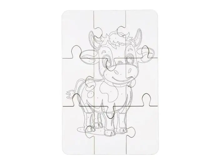 Деревяний пазл-розмальовка Корівка, Puzzleоk (А5) - фото 3