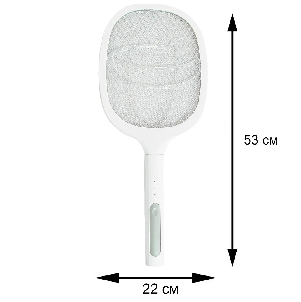 Электрическая мухобойка Multifunction Electric mosquito Swatter Белая, ракетка от комаров с док станцией (ST) - фото 4