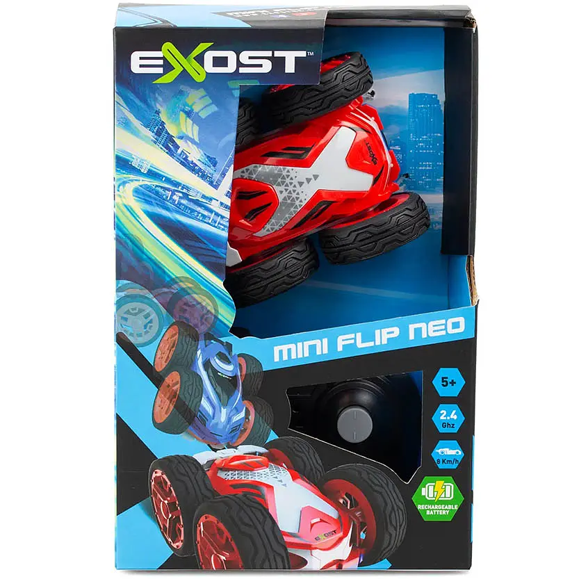 Машина Silverlit Exost Mini Flip Neo 1:34 на радиоуправлении 2.4 ГГц красная, синяя (20290-1) - фото 10