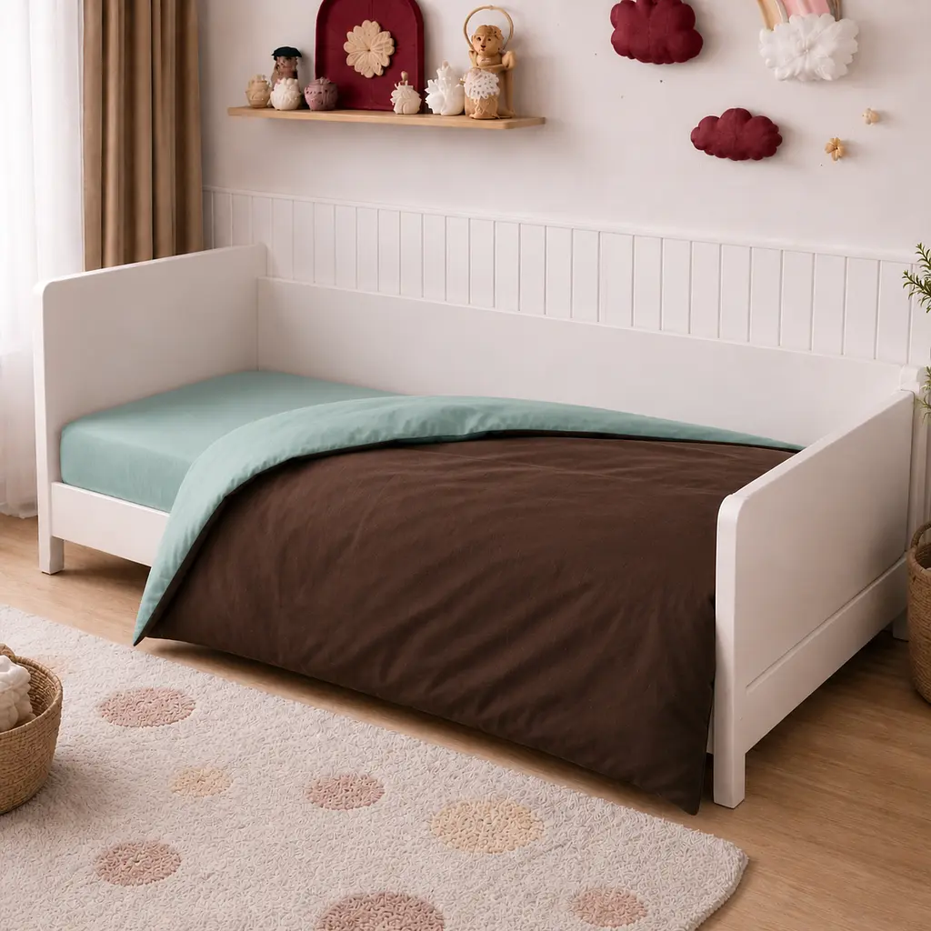 Дитяча постільна білизна MIRSON TEENAGER фланель Menthol/Brown 150х220см (2200012802113) - фото 8