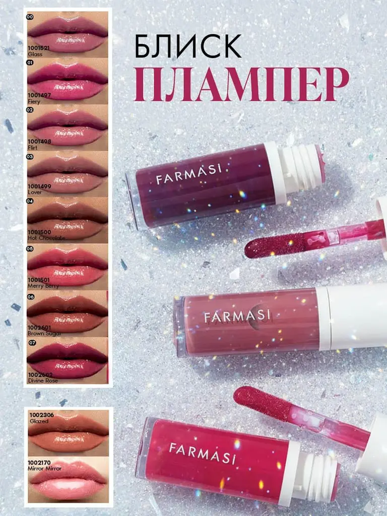 Блиск-плампер для збільшення губ Farmasi 07 Divine Rose 8 мл - фото 5