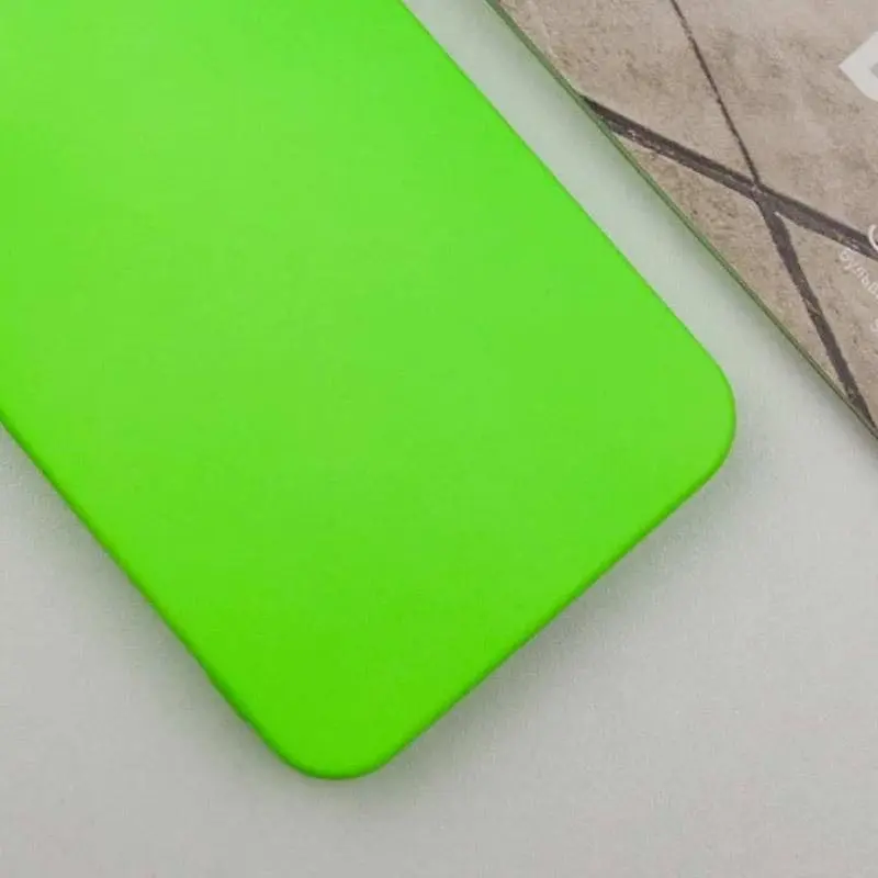 Чохол TPU GETMAN Liquid Silk Full Camera для Samsung Galaxy S21 FE Салатовий / Neon Green - фото 2