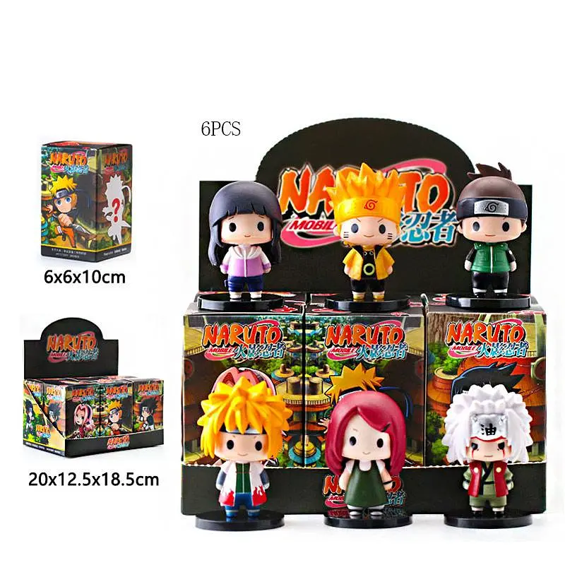 Колекційні мініатюрні фігурки Naruto у стилі чибі, 6 шт. (LZDH027) в асортименті