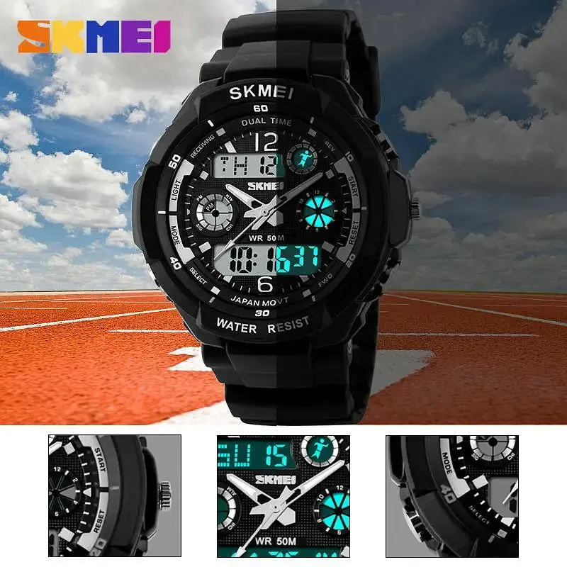 Чоловічий спортивний годинник Skmei S-Shock 0931 Чорний - фото 3