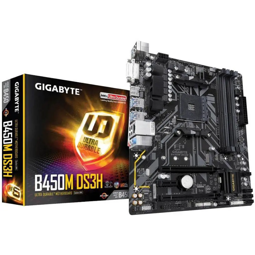 Материнська плата Gigabyte B450M DS3H (B450M DS3H) (Socket AM4, AMD B450, Micro-ATX) Б/в - фото 6