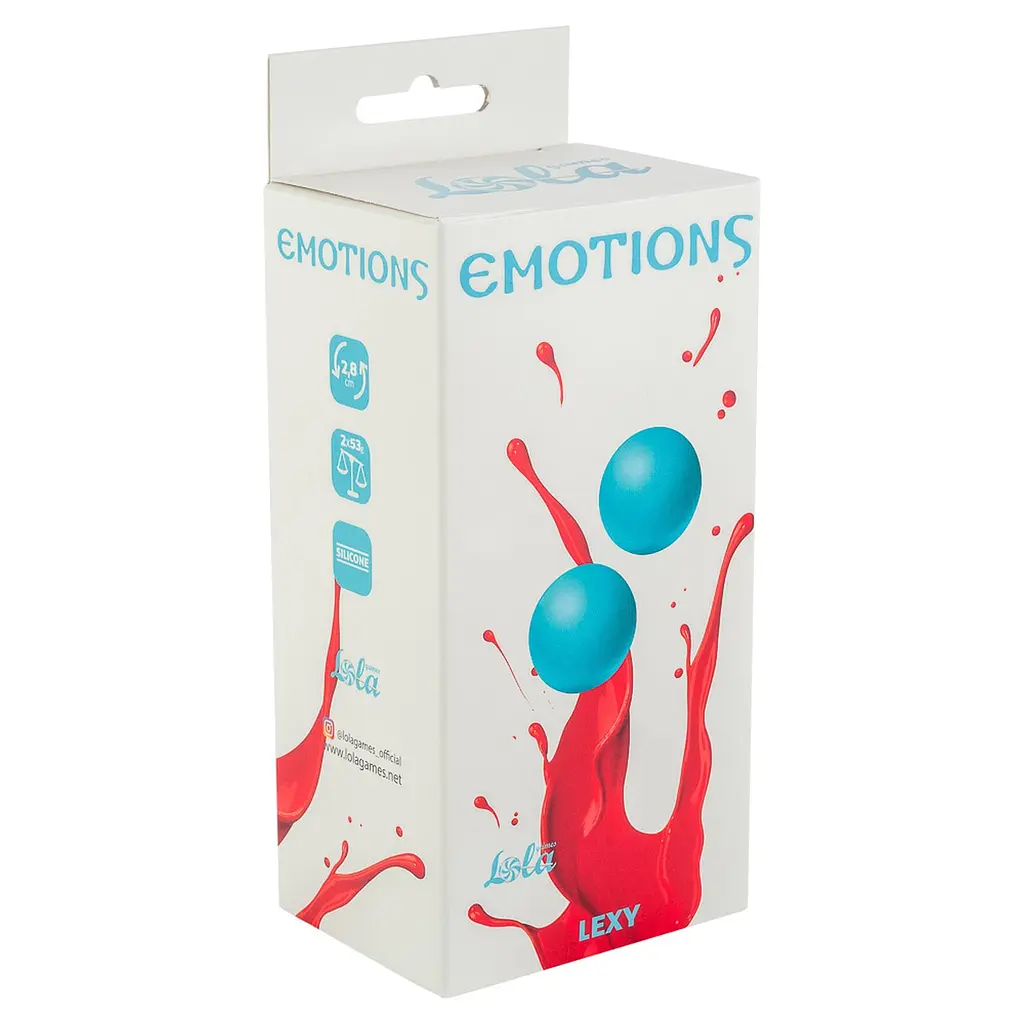 Вагінальні кульки Lola Toys Emotions Lexy Medium 2 шт (бірюзовий) - фото 3