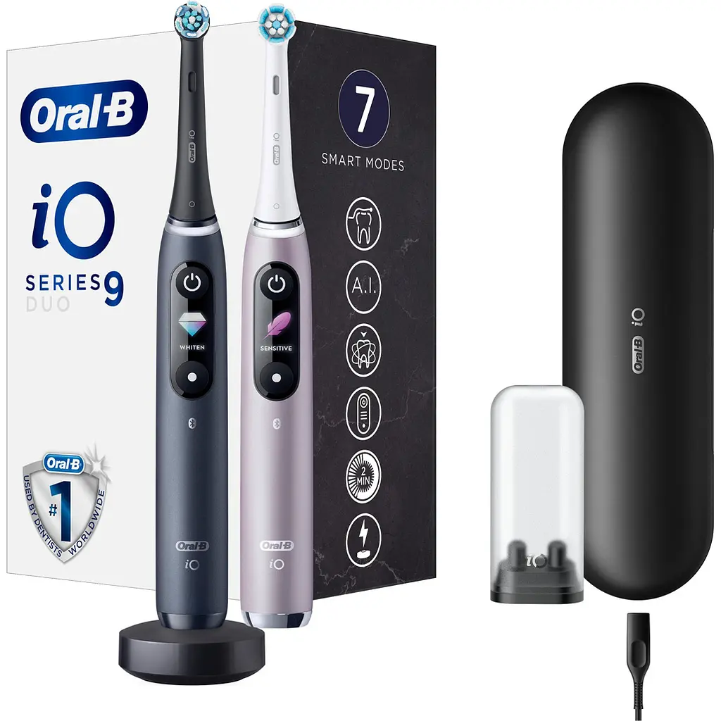 Електрична зубна щітка Oral-B iO Series 9 Duo Black + Onyx/Rose Quartz [123149] - фото 4