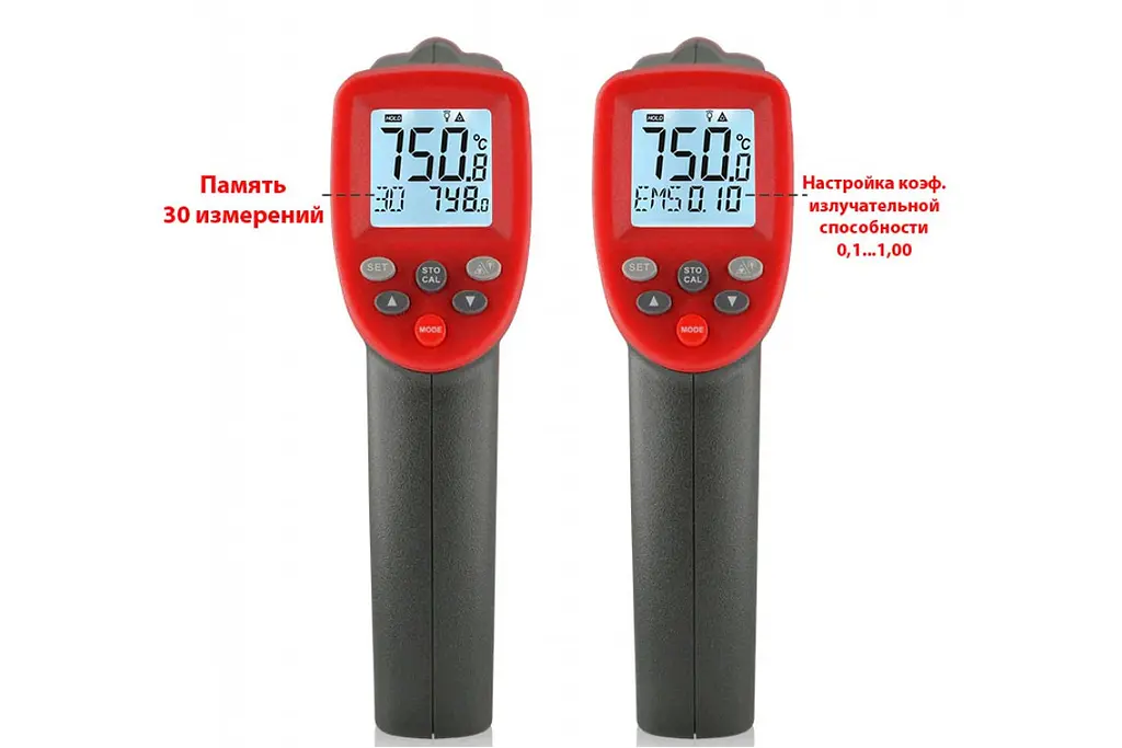 Безконтактний пірометр цифровий -50-750° C wintact hoz0009004 - фото 5