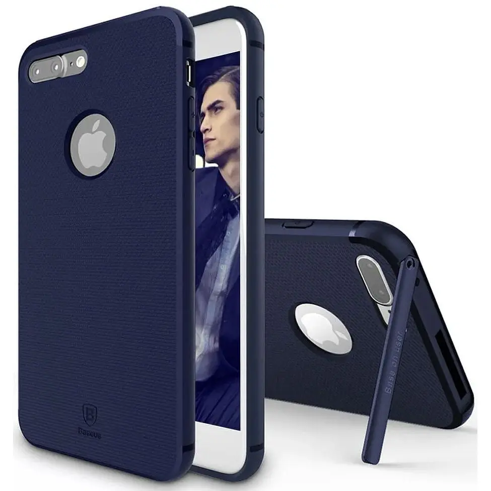 Чехол-накладка Baseus Hermit Bracket Case iPhone 7 Plus Dark Blue - фото 6