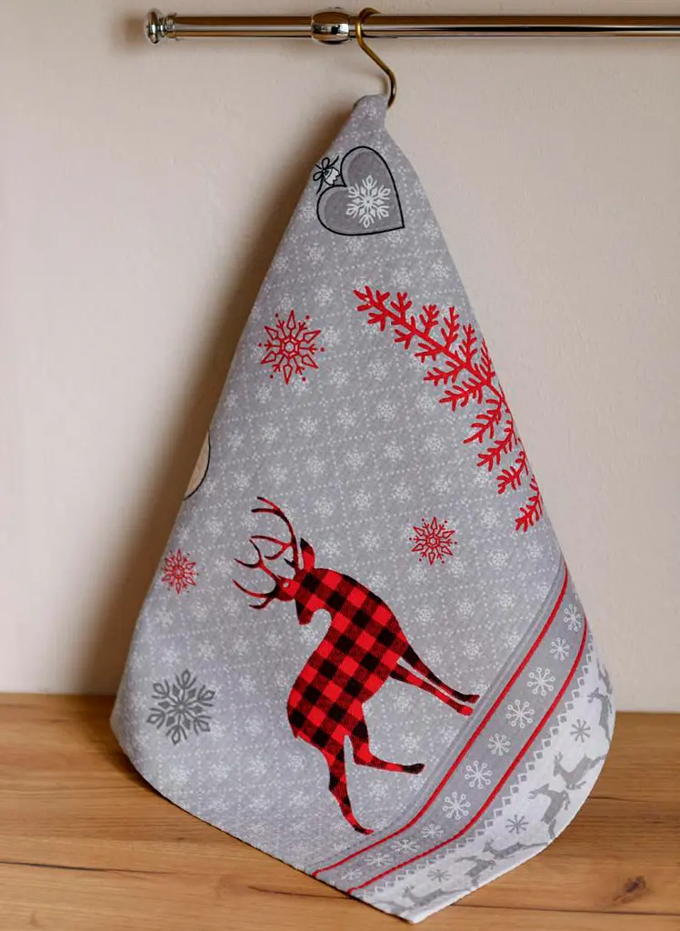 Полотенце вафельное Прованс Веселых праздников 60х46 см (38630) - фото 2