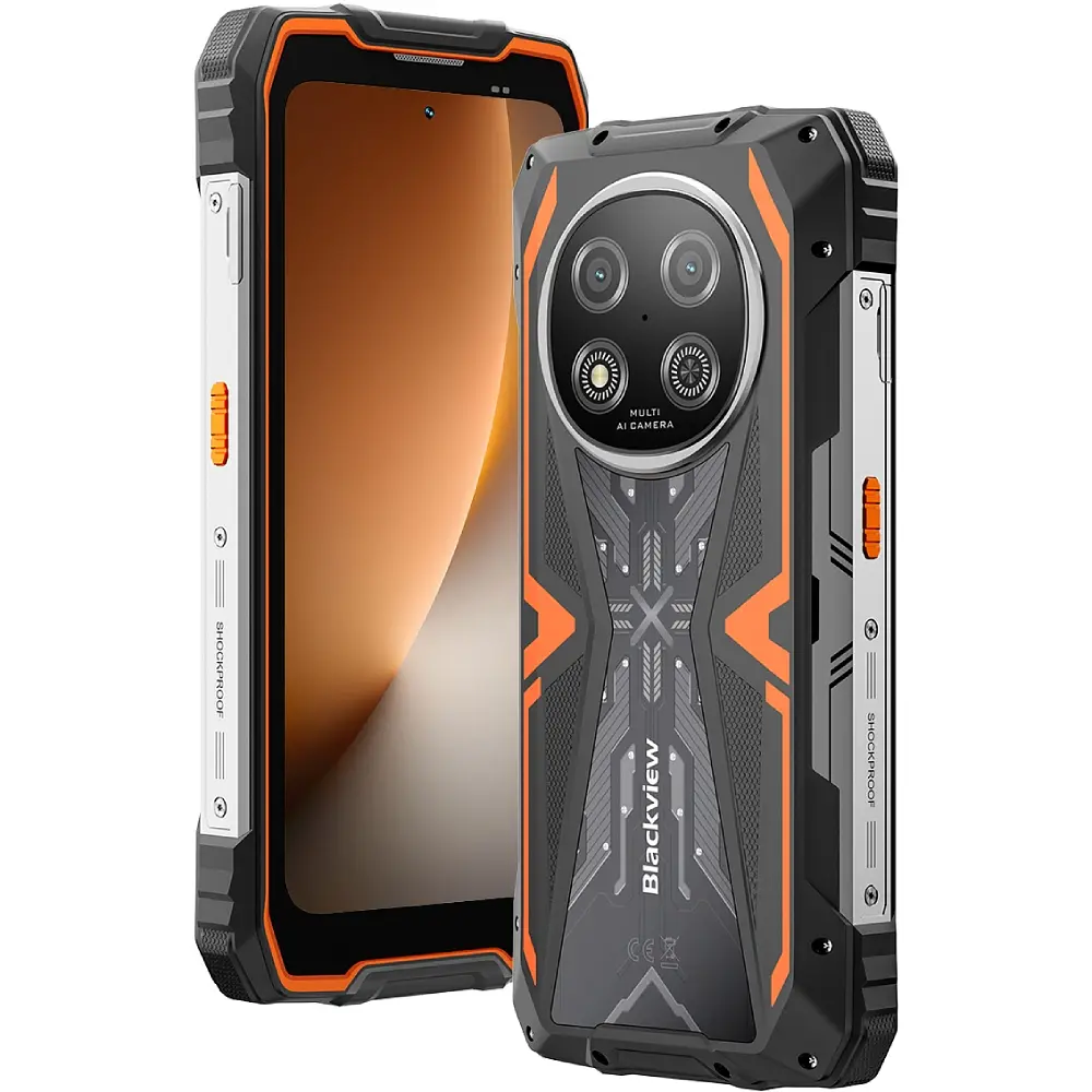 Смартфон Blackview ROCK 2 6.67" HD+ /12GB/256GB/ T8100 /15000mAh / 16+13Мп /IP69K/Orange - фото 7