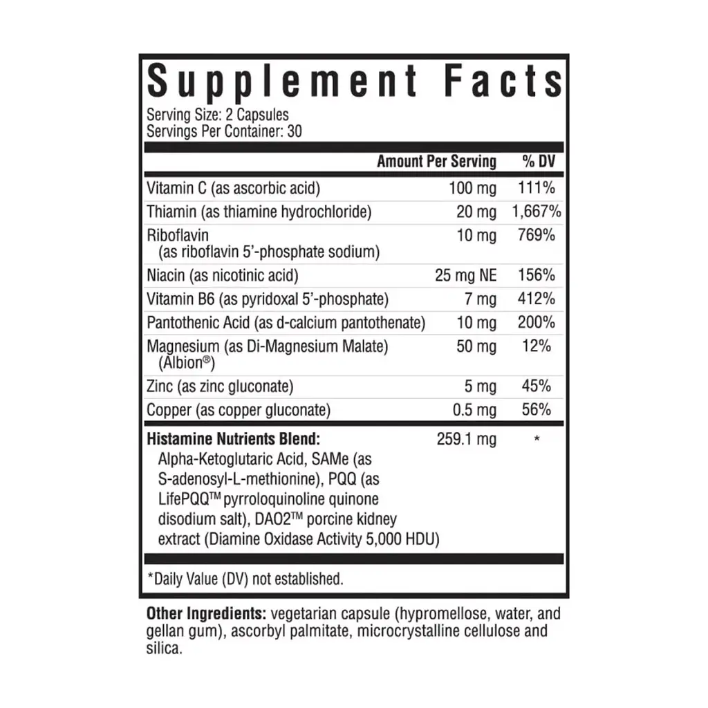 Вітамінно-мінеральний комплекс Seeking Health Гістамінові поживні речовини, Histamine Nutrients, 60 капс (SKH52158) - фото 2