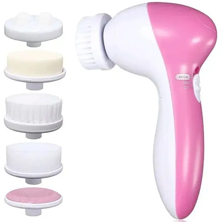 Масажер для обличчя Beauty Care Massager AE-8782 5 in 1 Білий/рожевий (np2_0929)