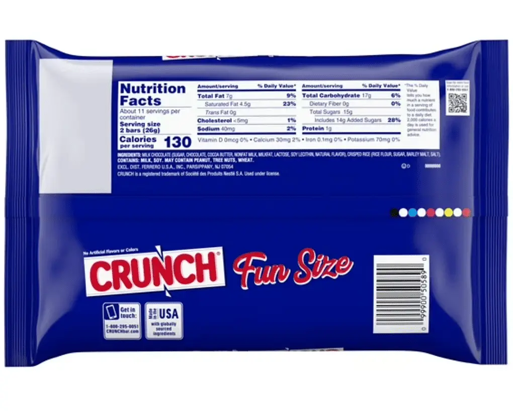 Шоколадні батончики Crunch Milk Chocolate and Crisped Rice Fun Size 283 г - фото 2