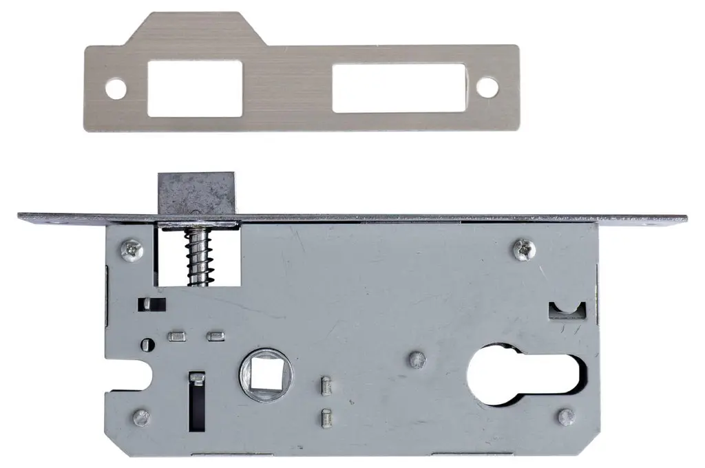 Замок врізний дверний механізм під циліндр FZB 58 мм CP - фото 4