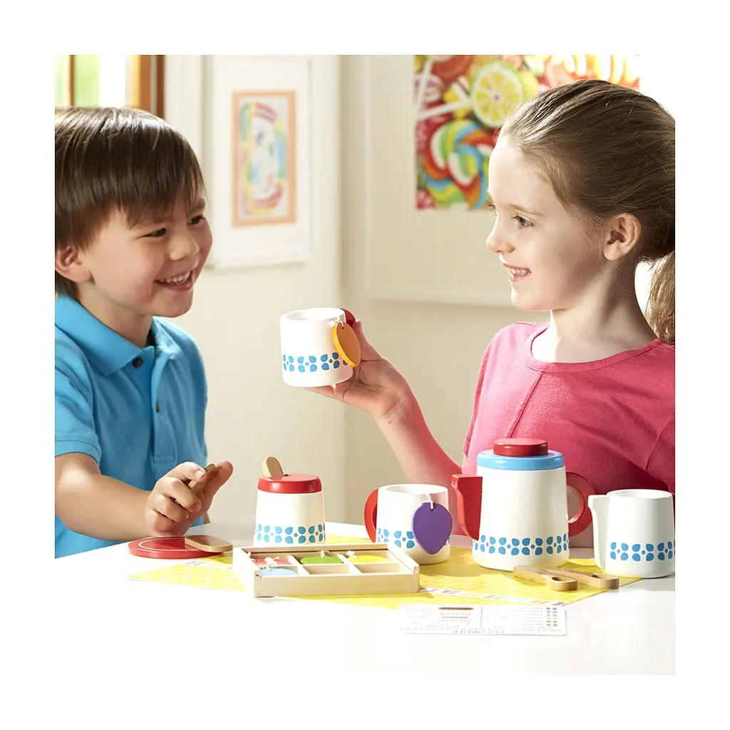 Игровой набор Melissa&Doug Деревянный набор Чайный сервиз (MD19843) - фото 2