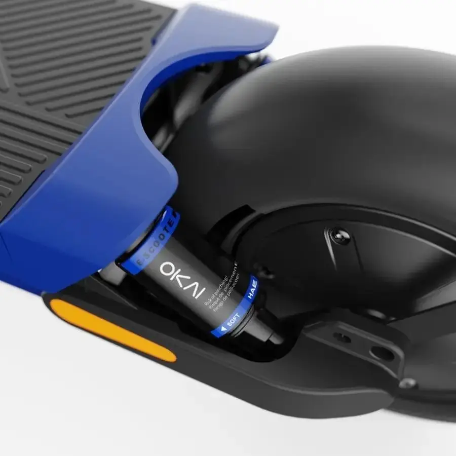 Електросамокат OKAI ES40 складаний 500/1000W 15.6Ah швидкість 25 км/год пробіг до 70 км NFCApp колеса 10" навантаження 120 кг Blue - фото 5