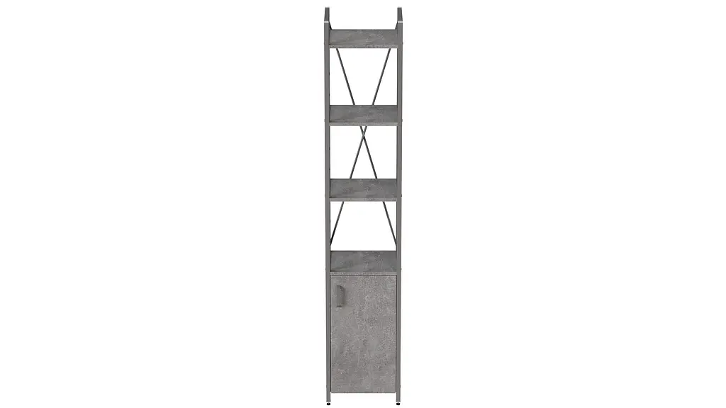 Этажерка 4/34 Ferrum-decor Серии Конект с тумбой 179x34x28 Серый ДСП Бетон (FRD-104483) - фото 4