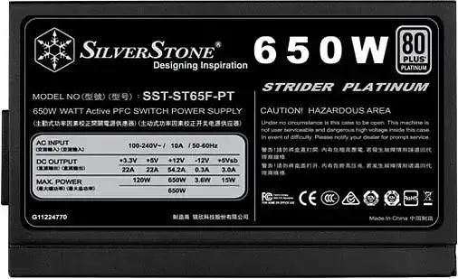 Блок питания SilverstOne ST65F-PT 650W (SST-ST65F-PT) - фото 7
