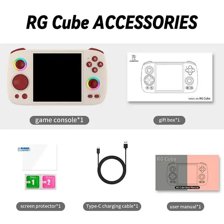 Ретро ігрова приставка Anbernic RG Cube 128GB Gray [109008] - фото 3