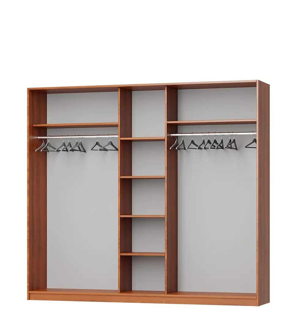 Шафа-купе тридверна MebelStar Стандарт AL 3 Дзеркала 230x60x210 см Бетон (MBS-3021) - фото 2