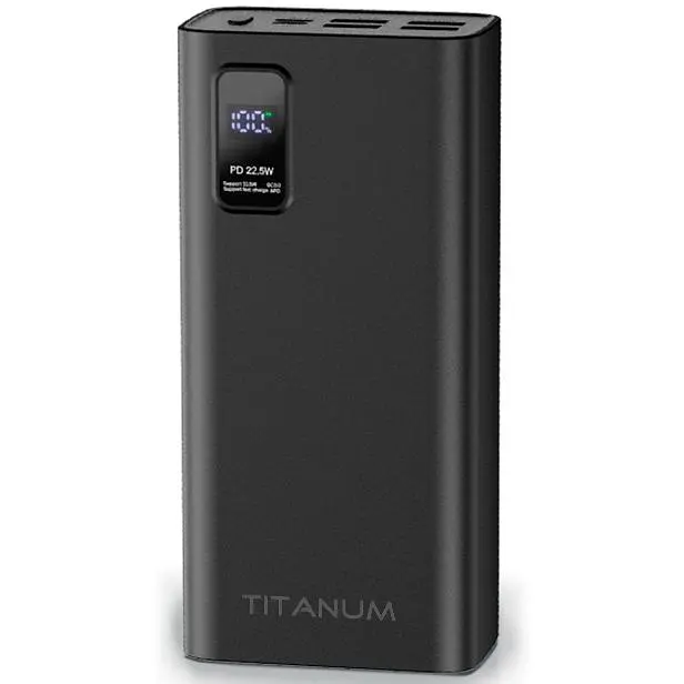 Повербанк Titanum 728S 30000 mAh 22.5W Black (TPB-728S-B) - фото 2