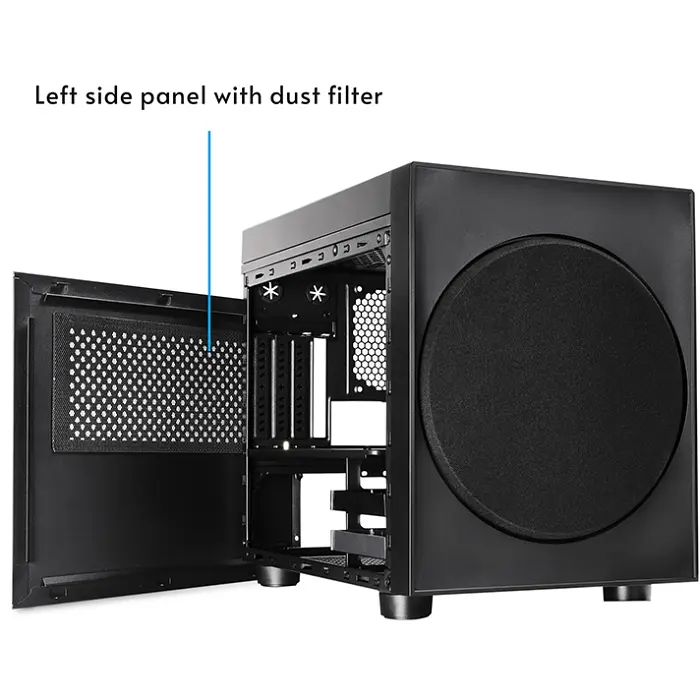 Корпус Chieftec THE CUBE CI-03B-OP, без БЖ, fan 20cm, mATX, Black - фото 14