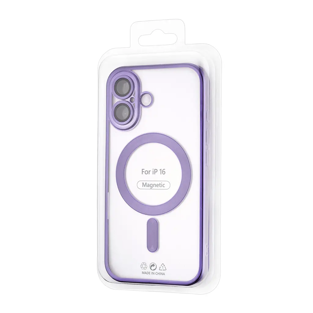 Чохол Ductil Metallic Edge with MagSafe (Protected Camera & Lens) iPhone 16 Deep Purple - фото 2