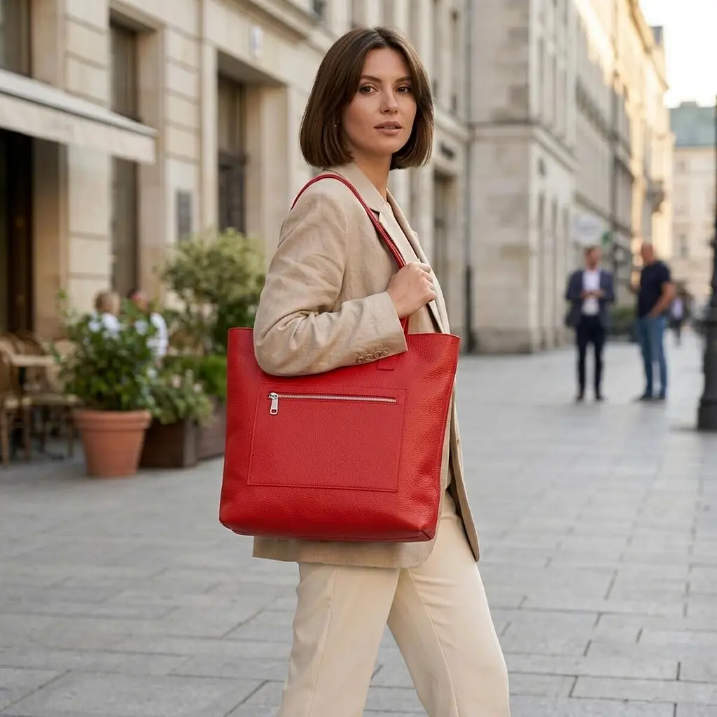 Шкіряна сумка жіноча сумка Shvigel 16355 червона - фото 2