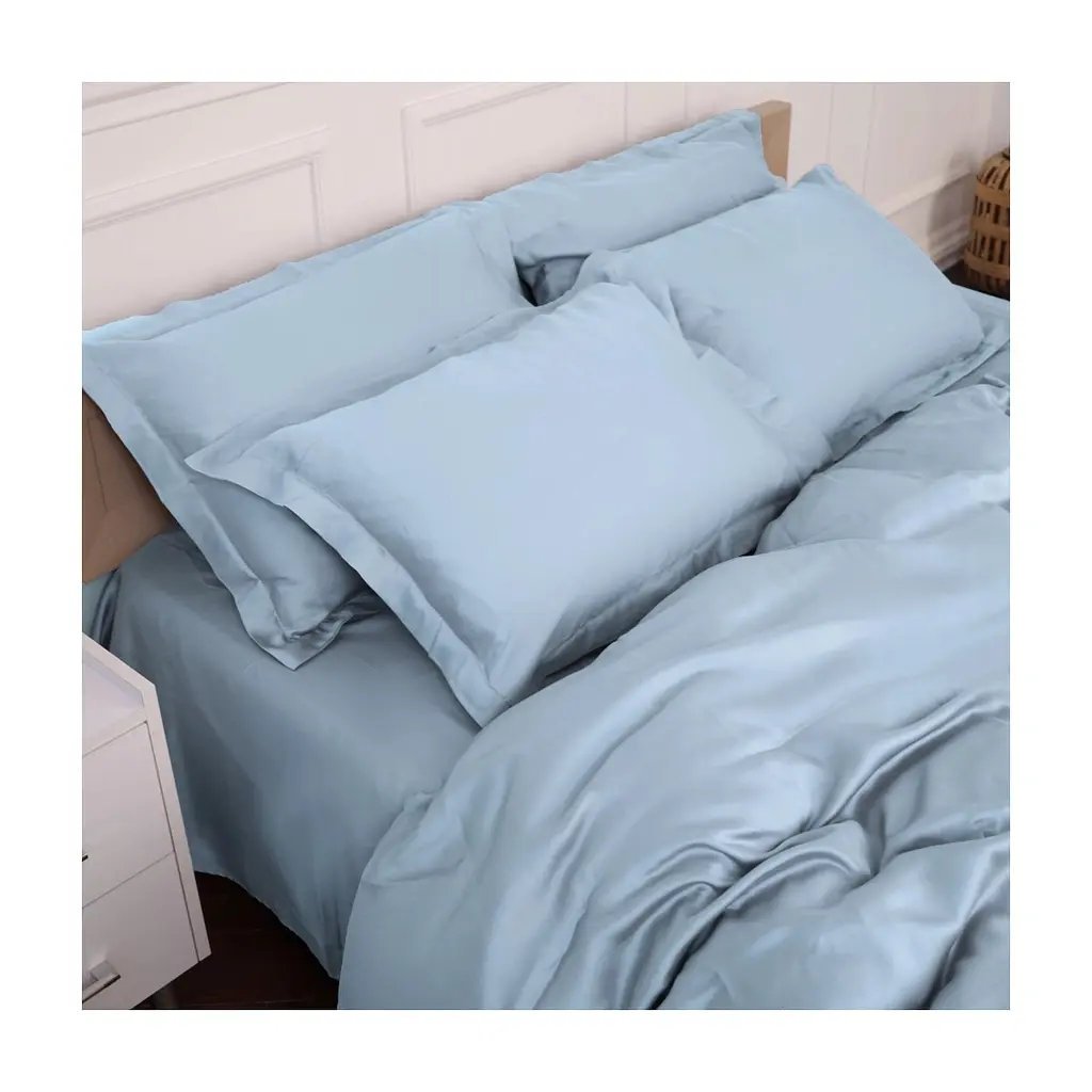 Постільна білизна MirSon Tencel №04 Blue 220 x 240 King Size (2200009369537) - фото 5