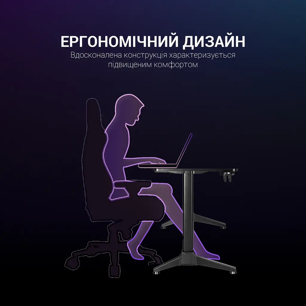 Компьютерный стол GamePro черный (GD214) - фото 14