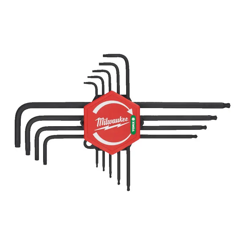 Набір ключів Г-образних TORX MILWAUKEE, (T8/T9/ T10/T15/ T20/T25/T27/ T30/T40) (9шт) пластиковий холдер - фото 2