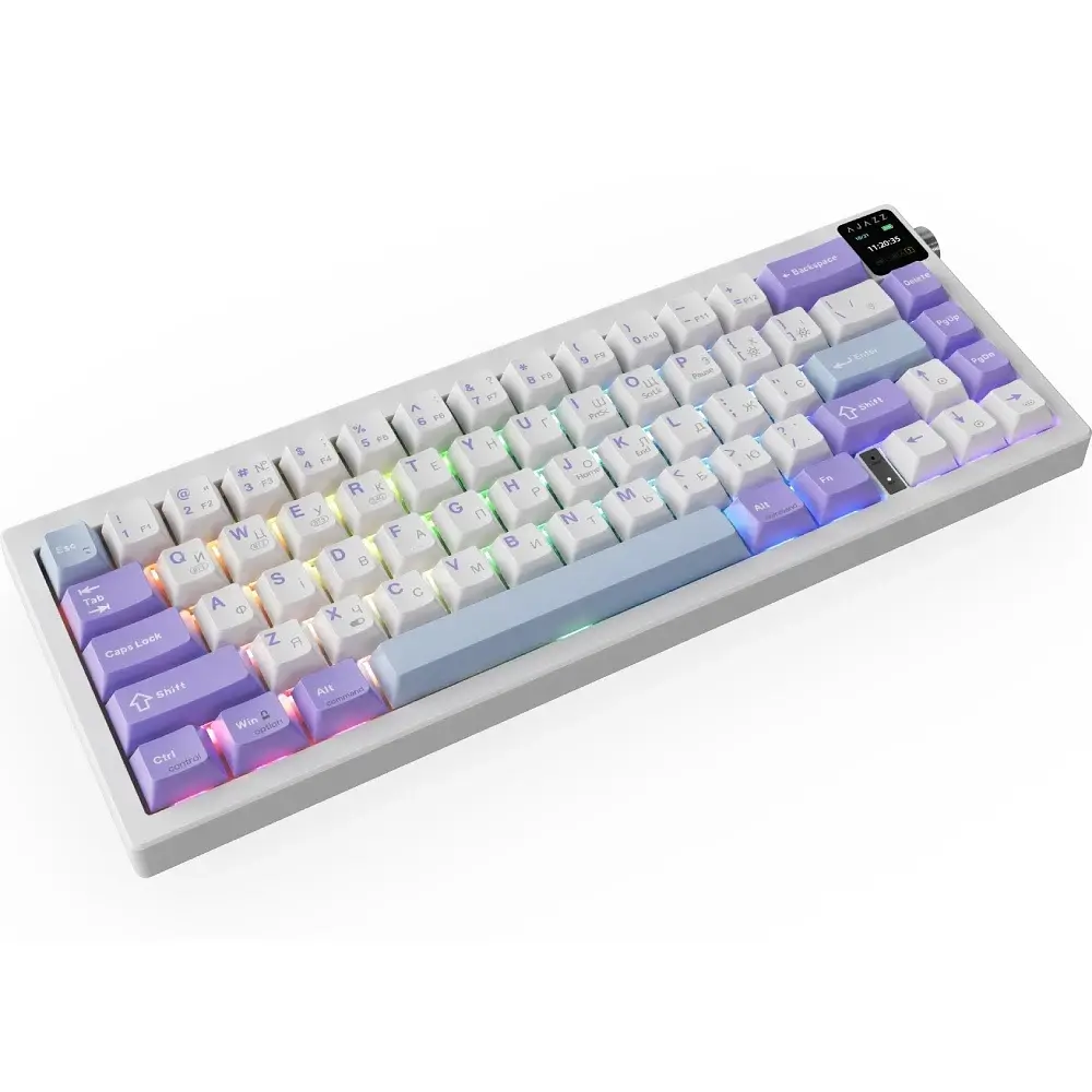 Bluetooth Клавіатура Ajazz AK650 Flying Fish Switch Purple RGB USB/Wireless/Bluetooth (AK650-FF-PWB) UA - фото 4