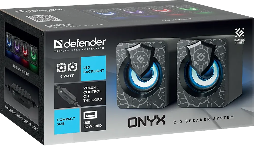 Акустика Defender 2.0 Onyx 6Вт USB чорний (65038) (7062982) - фото 7