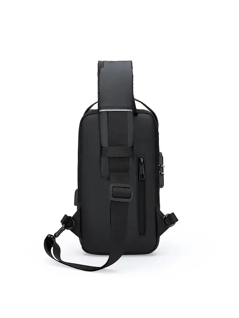 Сумка-слінг 32 x 16 x 6 см Weatro Чорна ssch-kit-0026 (ssch-kit-0026) - фото 4