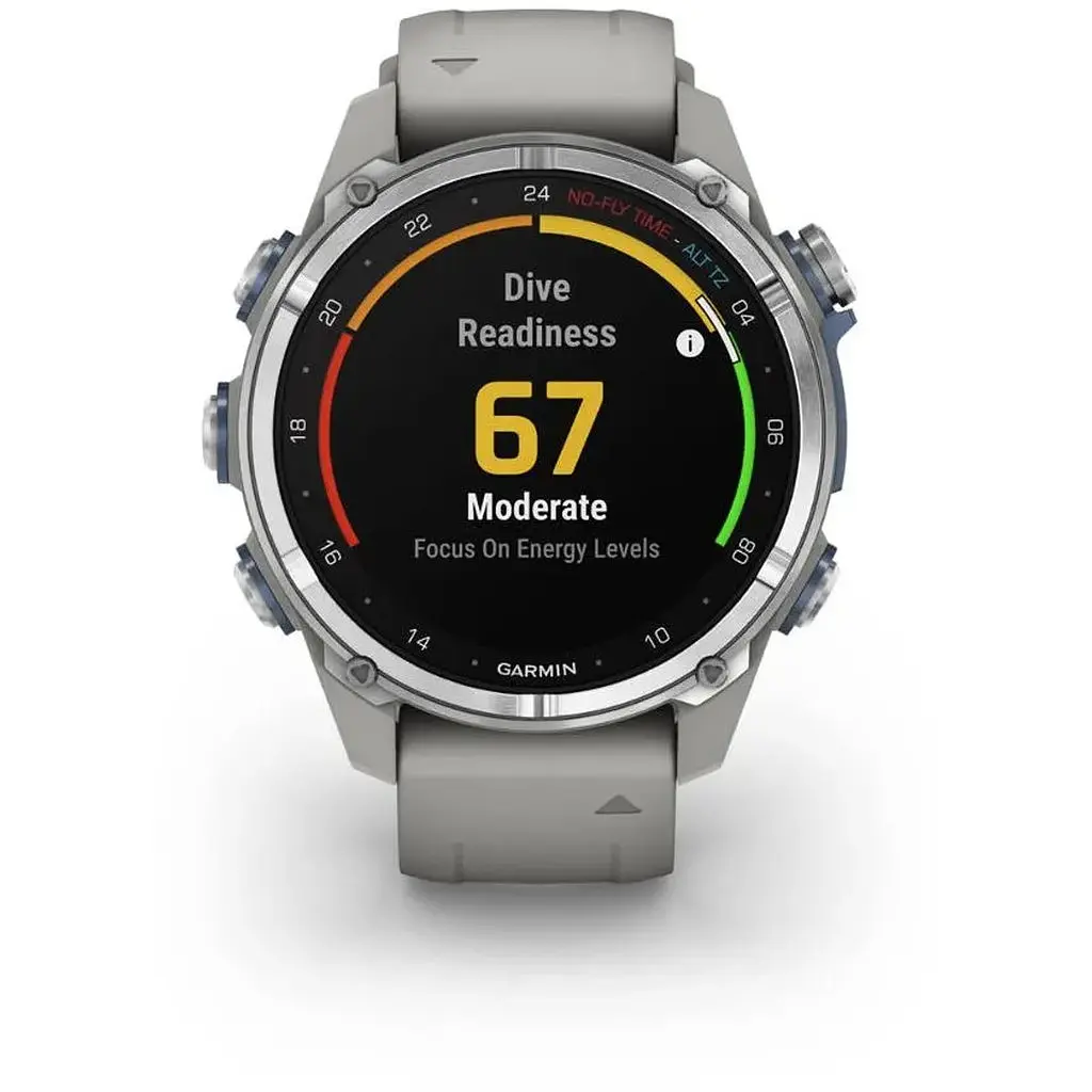 Смарт-годинник Garmin Descent Mk3 43 mm Stainless Steel with Fog Gray Silicone Band (010-02753-04/03 - фото 7