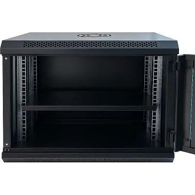 Шафа настінна GEAR 9U 19 600x450x500 мм, + Полиця 19, black (GWMSN-9U-600-450) - фото 2