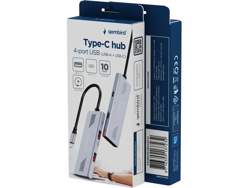 USB-хаб Gembird UHB-CM-U310-A2C2-01 - фото 4
