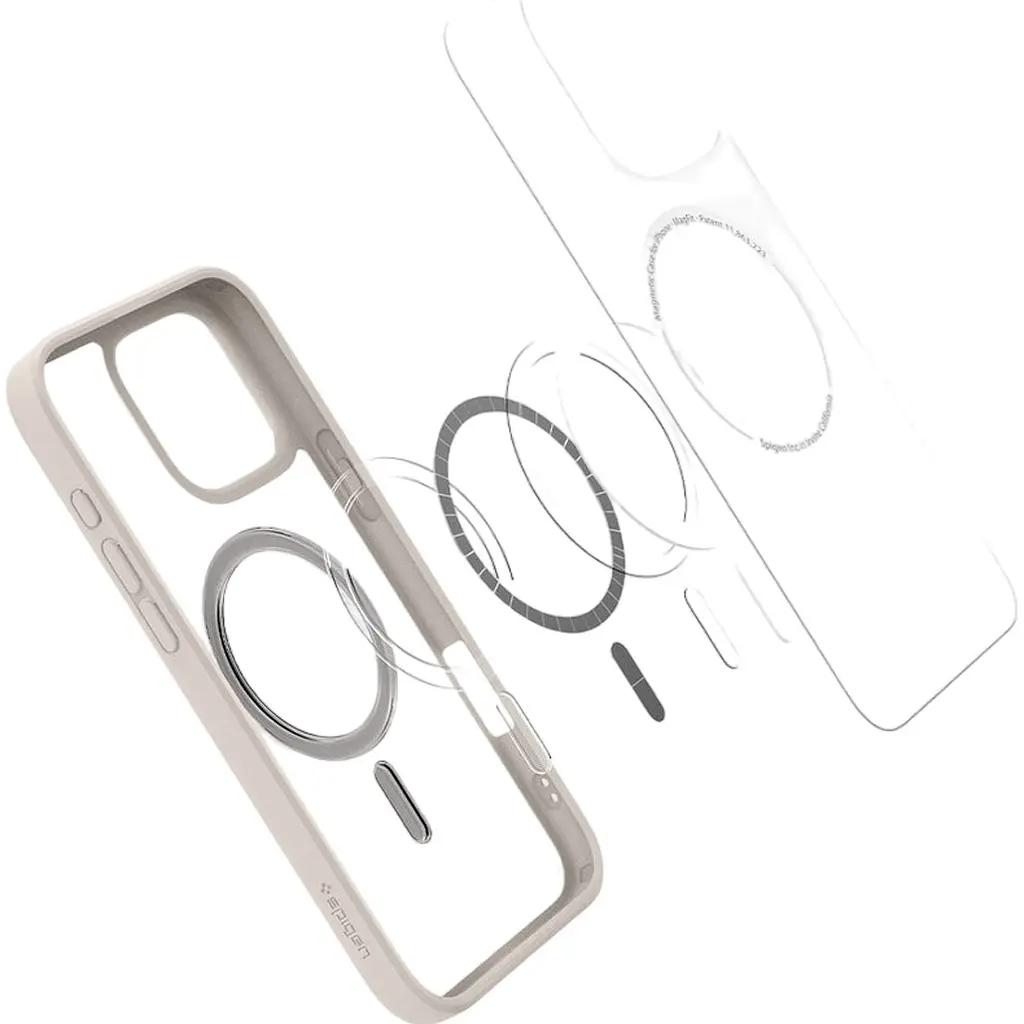 Чохол Spigen Ultra Hybrid with MagSafe для Apple iPhone 16 Pro Frost Natural Titanium [ACS08138] [117145] - фото 7