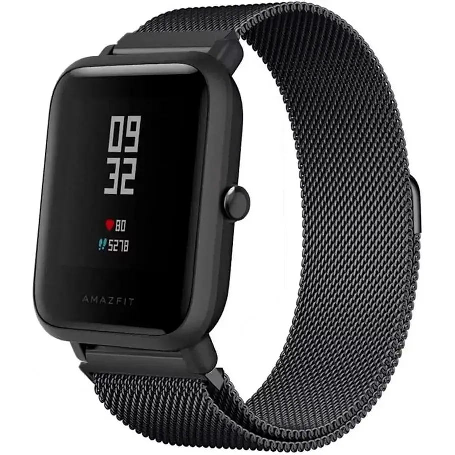 Універсальний ремінець DK Milanes Design Band для Amazfit Bip 20mm Black [36036] - фото 4