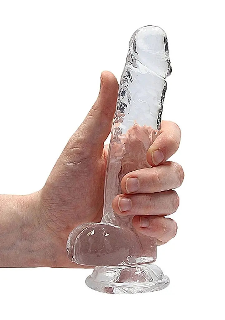Фалоімітатор - Realrock Dildo 7" Transparent - фото 6