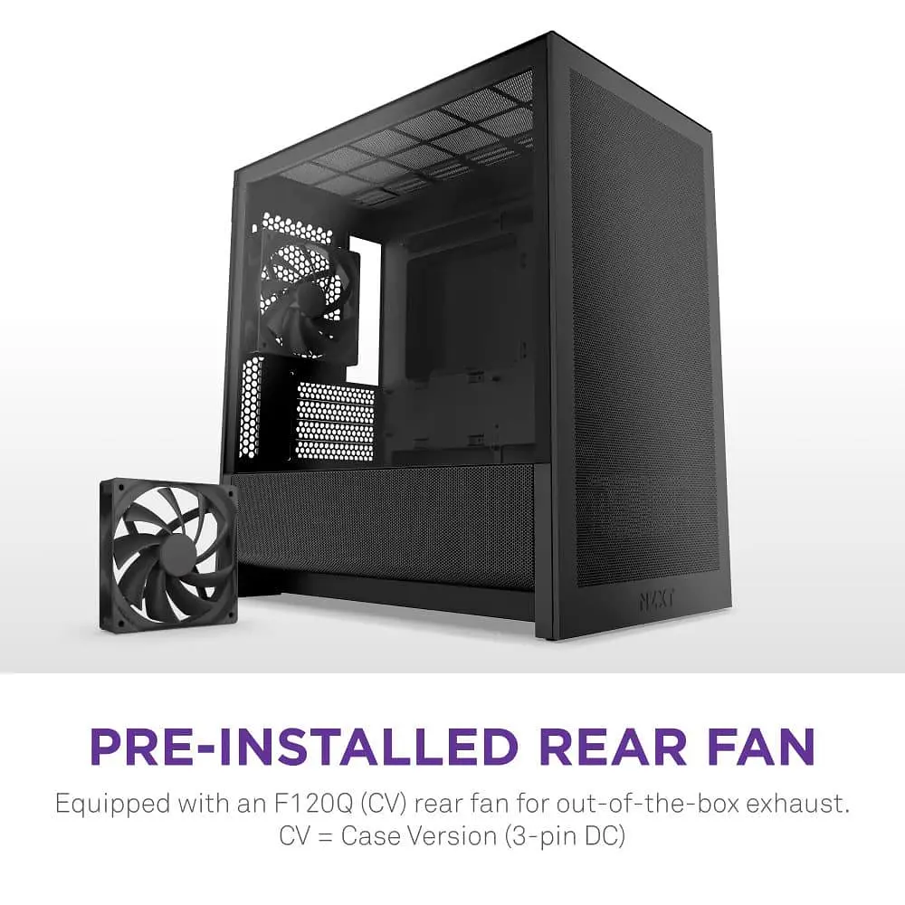 Корпус NZXT H3 Flow Tempered Glass без БП Black (CC-H31FB-01) - фото 4