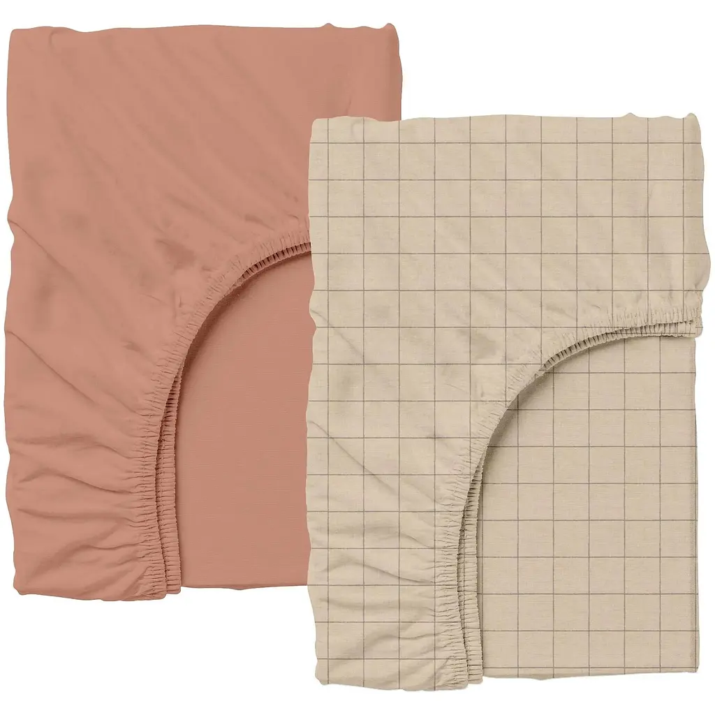 Набір простирадло на резинці Cosas Beige Geometry 60х120х12 см (SetSheet_Brick_CellAshbeige_120x60)