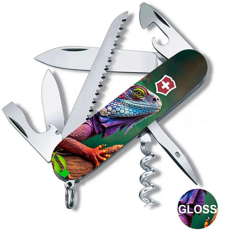 Ніж Victorinox Camper Animal 91мм 13функ Хамелеон - фото 2