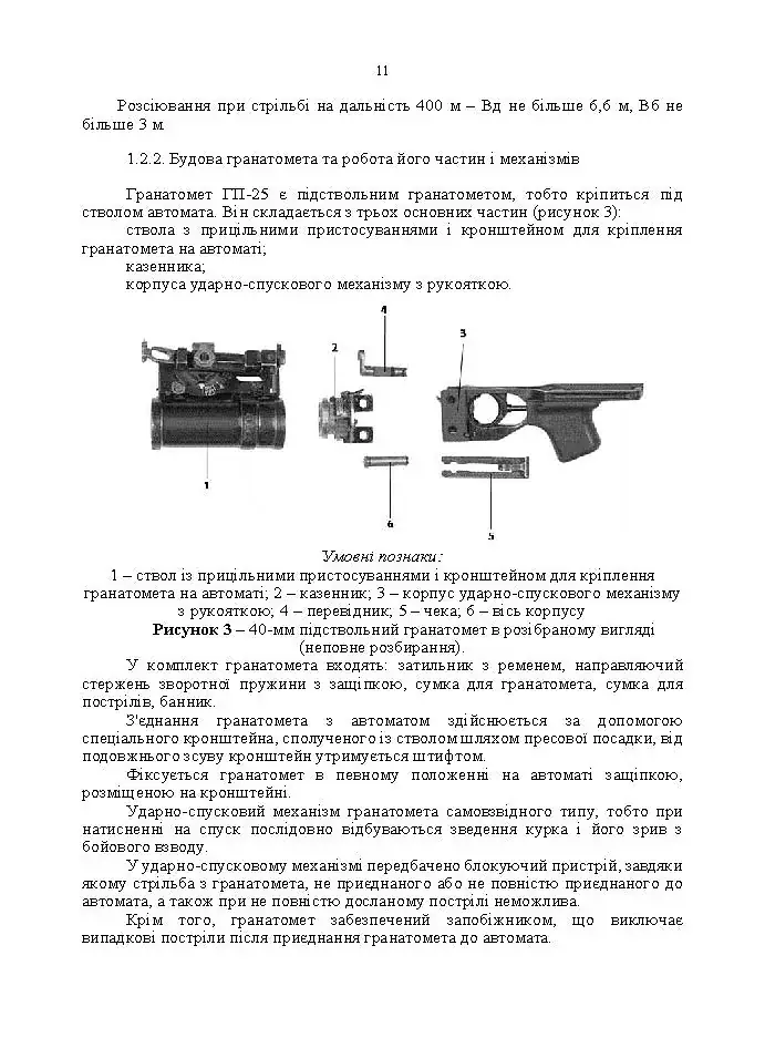 Керівництво зі стрілецької справи. Підствольний гранатомет «ГП-25» - фото 9
